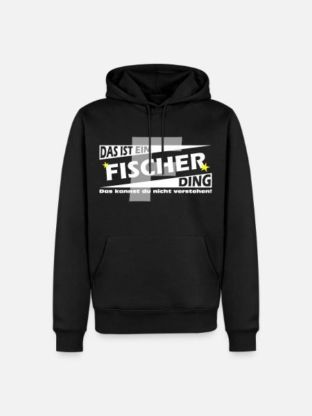 Fischer Ding - Männer Premium Bio Hoodie - Schwarz