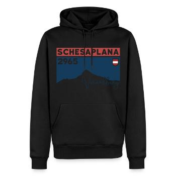 Schesaplana Gipfel Bergtour Wanderung Vorarlberg - Männer Premium Bio Hoodie - Schwarz - Vorne - Nico (187cm)