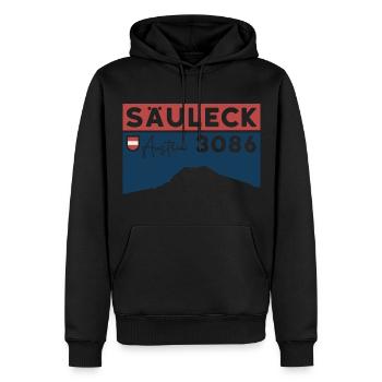 Säuleck Hohe Tauern Skitour Bergtour Klettersteig - Männer Premium Bio Hoodie - Schwarz - Vorne - Nico (187cm)