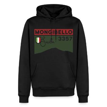 Etna Etna Mongibello Volcano Mount Sicily Souvenir - Men’s Premium Organic Hoodie - black - Front - Nico (187cm)