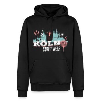 Köln Skyline Stadt Deutschland Cologne Graffiti - Männer Premium Bio Hoodie - Schwarz - Vorne - Nico (187cm)