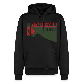 Bettmerhorn Bettmeralp Wanderung Wandern Wallis - Männer Premium Bio Hoodie - Schwarz - Vorne - Nico (187cm)