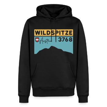 Wildspitze ski tour high tour normal route hike - Men’s Premium Organic Hoodie - black - Front - Nico (187cm)