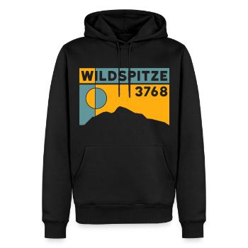Wildspitze ski tour high tour normal route hike - Men’s Premium Organic Hoodie - black - Front - Nico (187cm)
