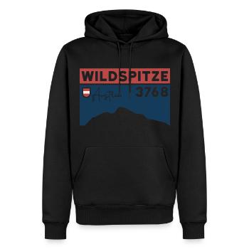 Wildspitze ski tour high tour normal route hike - Men’s Premium Organic Hoodie - black - Front - Nico (187cm)