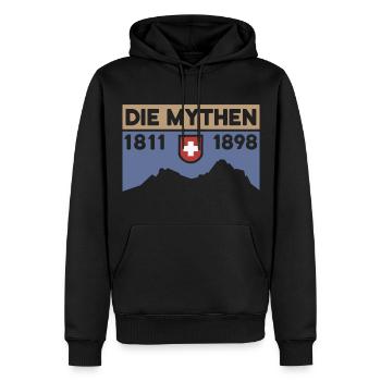 Big Little Myths Randonnée Randonnée Souvenir - Sweat à capuche Premium bio Homme - noir - Devant - Nico (187cm)