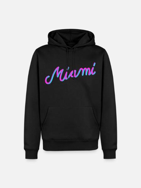 Miami - Sweat à capuche Premium bio Homme - noir