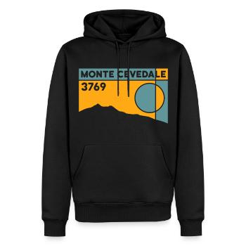 Monte Cevedale Ortler Alpen Hochtour Skitour Höhe - Männer Premium Bio Hoodie - Schwarz - Vorne - Nico (187cm)