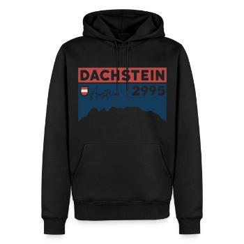 Hoher Dachstein Berge Gletscher Höhe Wanderung - Männer Premium Bio Hoodie - Schwarz - Vorne - Nico (187cm)