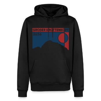 Großer Krottenkopf Traversée de randonnée de l’arête nord - Sweat à capuche Premium bio Homme - noir - Devant - Nico (187cm)