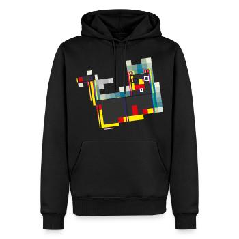 CAT FOUR - Männer Premium Bio Hoodie - Schwarz - Vorne - Nico (187cm)