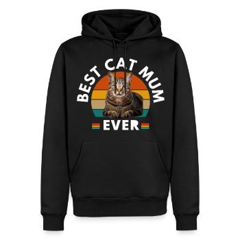 BEST CAT MUM EVER - Men’s Premium Organic Hoodie - black - Front - Nico (187cm)