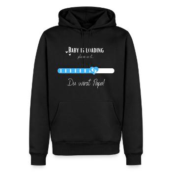 Baby is loading Du wirst Papa! Für Schwangere - Männer Premium Bio Hoodie - Schwarz - Vorne - Nico (187cm)