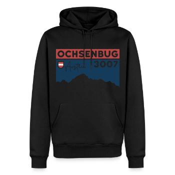 Ochsenbug Kristallkopf Berg Matrei Hohe Tauern - Männer Premium Bio Hoodie - Schwarz - Vorne - Nico (187cm)