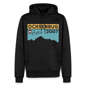 Ochsenbug Kristallkopf Berg Matrei Hohe Tauern - Männer Premium Bio Hoodie - Schwarz - Vorne - Nico (187cm)