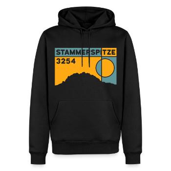 Stammerspitze Piz Tschütta Berg Samnaun tour de montagne - Sweat à capuche Premium bio Homme - noir - Devant - Nico (187cm)