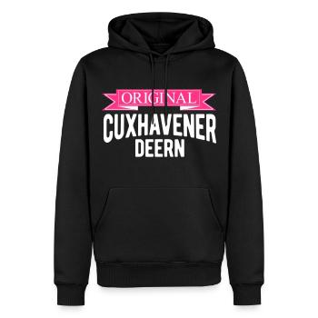Cuxhaven original cuxhavener deern - Männer Premium Bio Hoodie - Schwarz - Vorne - Nico (187cm)