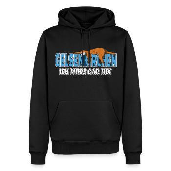 Gelsenkirchen ich muss gar nix Faultier Heimat - Männer Premium Bio Hoodie - Schwarz - Vorne - Nico (187cm)