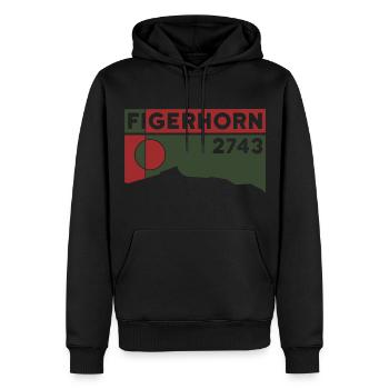 Figerhorn Sunrise Ascent Randonnée Randonnée - Sweat à capuche Premium bio Homme - noir - Devant - Nico (187cm)
