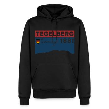 Tegelberg Escalade Randonnée Altitude Randonnée - Sweat à capuche Premium bio Homme - noir - Devant - Nico (187cm)