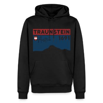 Traunstein Traunsee Wanderung Souvenir Andenken - Männer Premium Bio Hoodie - Schwarz - Vorne - Nico (187cm)