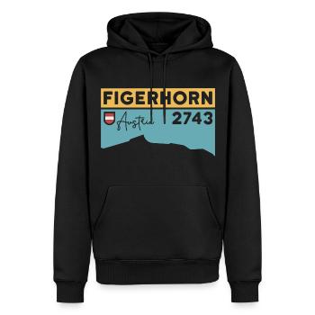 Figerhorn Sunrise Ascent Randonnée Randonnée - Sweat à capuche Premium bio Homme - noir - Devant - Nico (187cm)