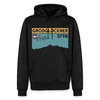 Großglockner Besteigung Tour Finisher Andenken - Männer Premium Bio Hoodie - Schwarz - Vorne - Nico (187cm)