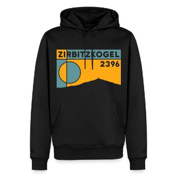 Zirbitzkogel Trailrunning Wandern Zirbitz Trail - Männer Premium Bio Hoodie - Schwarz - Vorne - Nico (187cm)