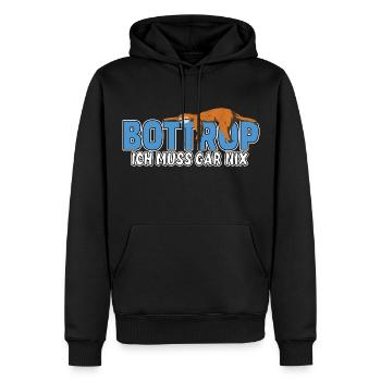 Bottrop ich muss gar nix Faultier Heimat - Männer Premium Bio Hoodie - Schwarz - Vorne - Nico (187cm)