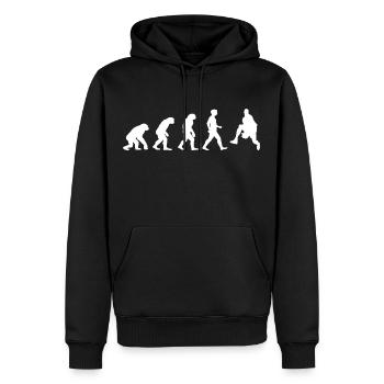 Evolution of Man | Basketball - Men’s Premium Organic Hoodie - black - Front - Nico (187cm)