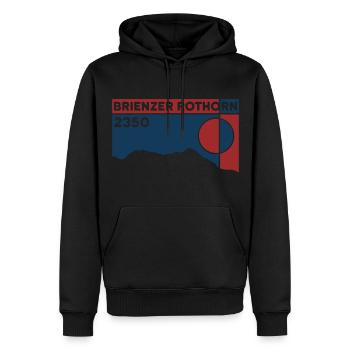 Brienzer Rothorn Randonnée Randonnée Haute Altitude Souvenir - Sweat à capuche Premium bio Homme - noir - Devant - Nico (187cm)