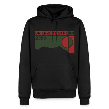 Brienzer Rothorn Randonnée Randonnée Haute Altitude Souvenir - Sweat à capuche Premium bio Homme - noir - Devant - Nico (187cm)