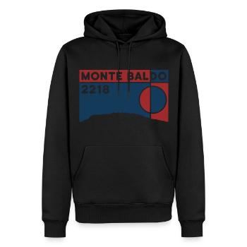 Monte Baldo Trekking Randonnée Sentier de randonnée - Sweat à capuche Premium bio Homme - noir - Devant - Nico (187cm)