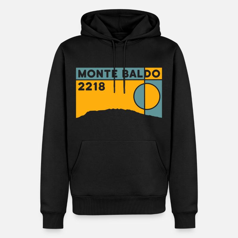 Monte Baldo - Männer Premium Bio Hoodie - Schwarz