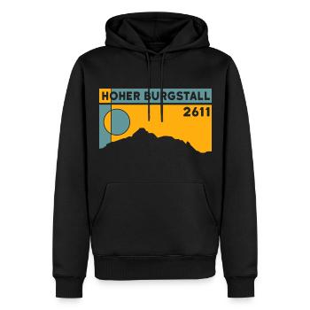 Hoher Burgstall Bergtour Hike Finisher Tirol - Men’s Premium Organic Hoodie - black - Front - Nico (187cm)
