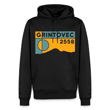 Grintovec Kranjska Gora Slovénie Souvenirs de randonnée - Sweat à capuche Premium bio Homme - noir - Devant - Nico (187cm)