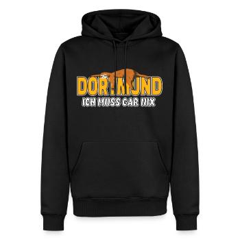 Dortmund ich muss gar nix Faultier Heimat - Männer Premium Bio Hoodie - Schwarz - Vorne - Nico (187cm)