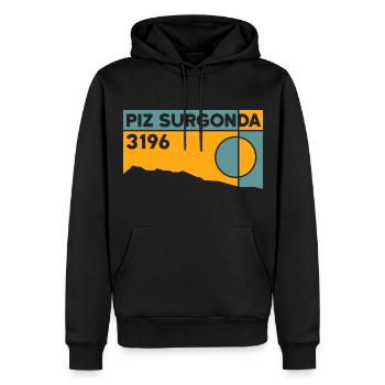 Piz Surgonda Randonnée Ski De Randonnée Souvenir Sommet Livre - Sweat à capuche Premium bio Homme - noir - Devant - Nico (187cm)
