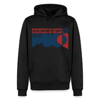 Hochfrottspitze Mädelegabel Überschreitung Wandern - Männer Premium Bio Hoodie - Schwarz - Vorne - Nico (187cm)
