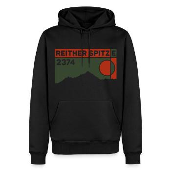 Reither Spitze Seefeld Randonnée en montagne Souvenir - Sweat à capuche Premium bio Homme - noir - Devant - Nico (187cm)