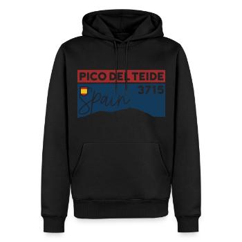 Pico del Teide Tenerife Spain Hiking Biking - Men’s Premium Organic Hoodie - black - Front - Nico (187cm)
