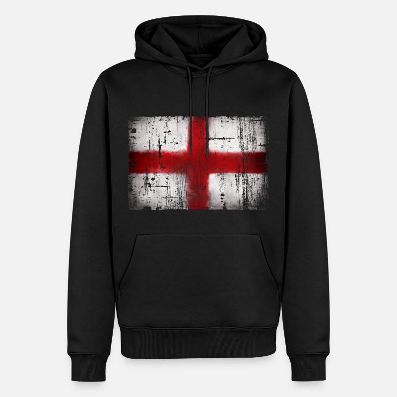 England - Männer Premium Bio Hoodie - Schwarz