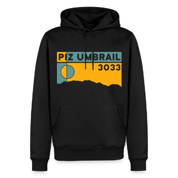 Piz Umbrail Mountain Tour, Ski de randonnée, Piste de VTT - Sweat à capuche Premium bio Homme - noir - Devant - Nico (187cm)