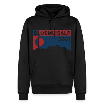 Blüemlisalphorn Blüemlisalp Skitour Bergtour Tour - Männer Premium Bio Hoodie - Schwarz - Vorne - Nico (187cm)