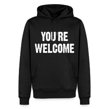 De rien - Sweat à capuche Premium bio Homme - noir - Devant - Nico (187cm)