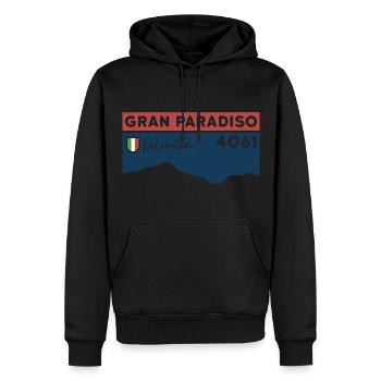 Guide d’escalade du Grand Paradis Ski Tour High Tour - Sweat à capuche Premium bio Homme - noir - Devant - Nico (187cm)