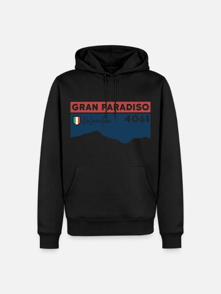 Guide d’escalade du Grand Paradis Ski Tour High Tour - Sweat à capuche Premium bio Homme - noir