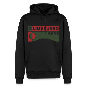 Kilimanjaro Trekking Kilimandscharo Tour Andenken - Männer Premium Bio Hoodie - Schwarz - Vorne - Nico (187cm)