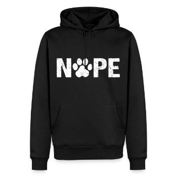 Nope Dog Patte de chien - Sweat à capuche Premium bio Homme - noir - Devant - Nico (187cm)