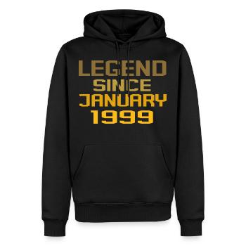 Vintage Legend depuis janvier 1999 - Sweat à capuche Premium bio Homme - noir - Devant - Nico (187cm)